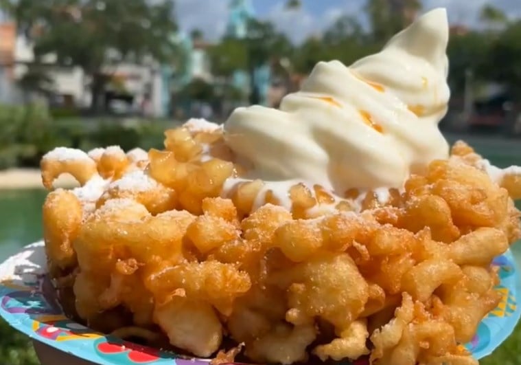 The New Caramel-Apple Pie Funnel Cake Arrives at Disney's Hollywood Studios funnellead